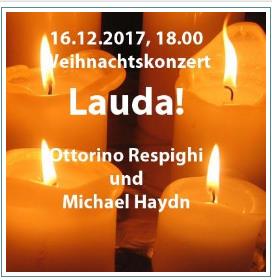 Lauda! Weihnachtsstimmung mit Holzbläsern, Solisten und Chor